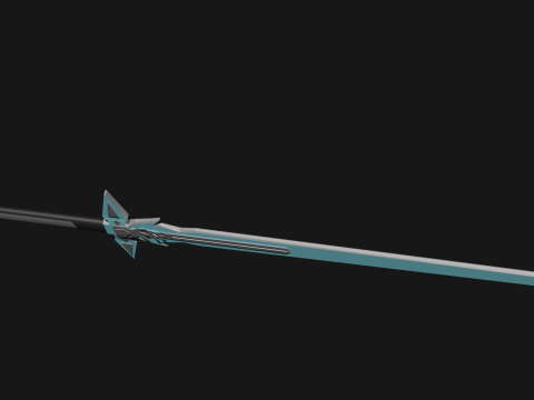 Dark Repulser Kirito Sword SAO Lowpoly Style 3D Model