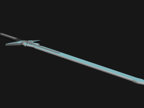 Dark Repulser Kirito Sword SAO Lowpoly Style 3D Model