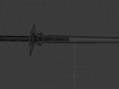 Dark Repulser Kirito Sword SAO Lowpoly Style 3D Model