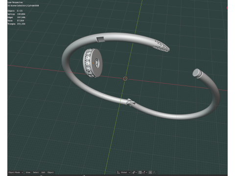 Bracelet nail 3D Print Model