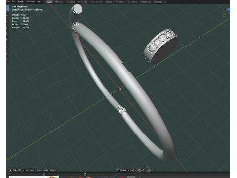 Bracelet nail 3D Print Model