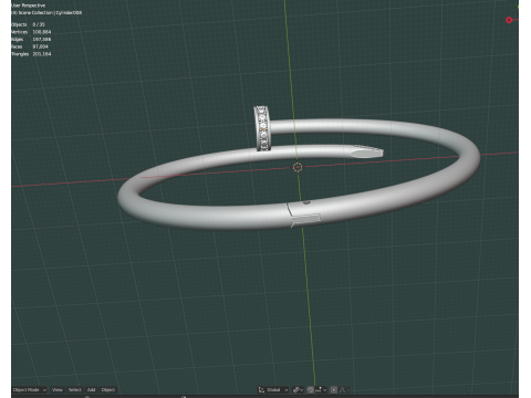 Bracelet nail 3D Print Model
