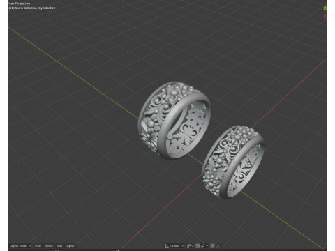 Wedding rings 18-20 Modèles 3D en vedette