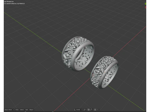 Wedding rings 18-20 3D Print Model