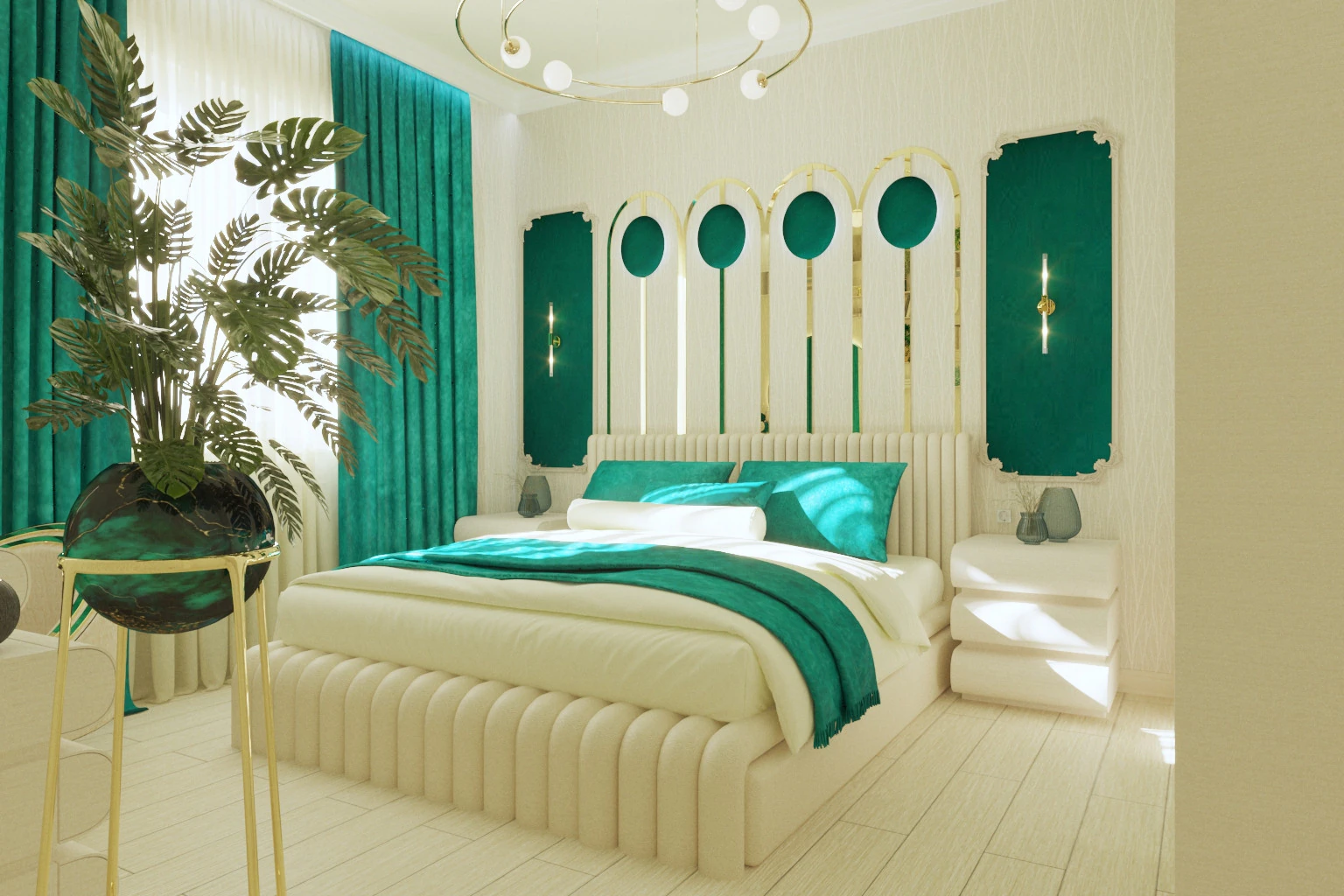 Designed bed 3D Model .c4d .max .obj .3ds .fbx .stl .blend 
