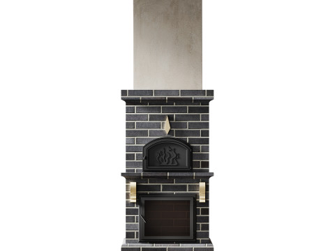 Wood fired stove Stove 01 Model 3D
