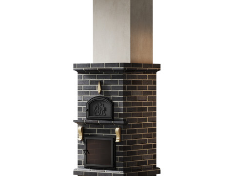 Wood fired stove Stove 01 Model 3D