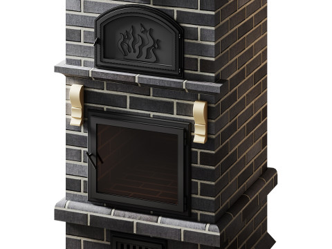 Wood fired stove Stove 01 Model 3D