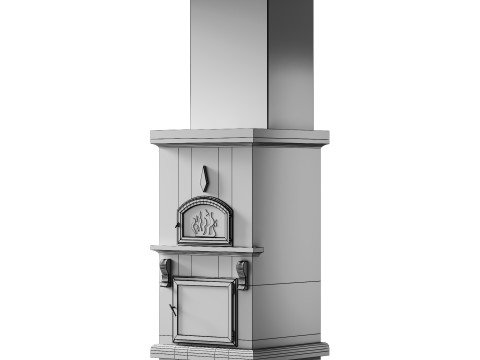 Wood fired stove Stove 01 Model 3D