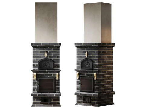 Estufa de le&ntilde;a Estufa 01 Modelo 3D