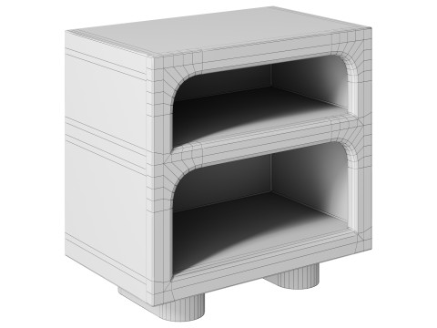 Bodhi Textured Bedside By Impulse Imports 3Dモデル