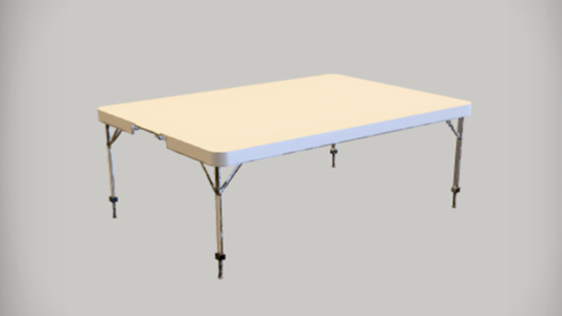Folding banquet table 3D Model .c4d .max .obj .3ds .fbx .stl .blend 