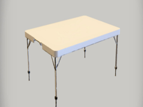 Folding banquet table 3D Model