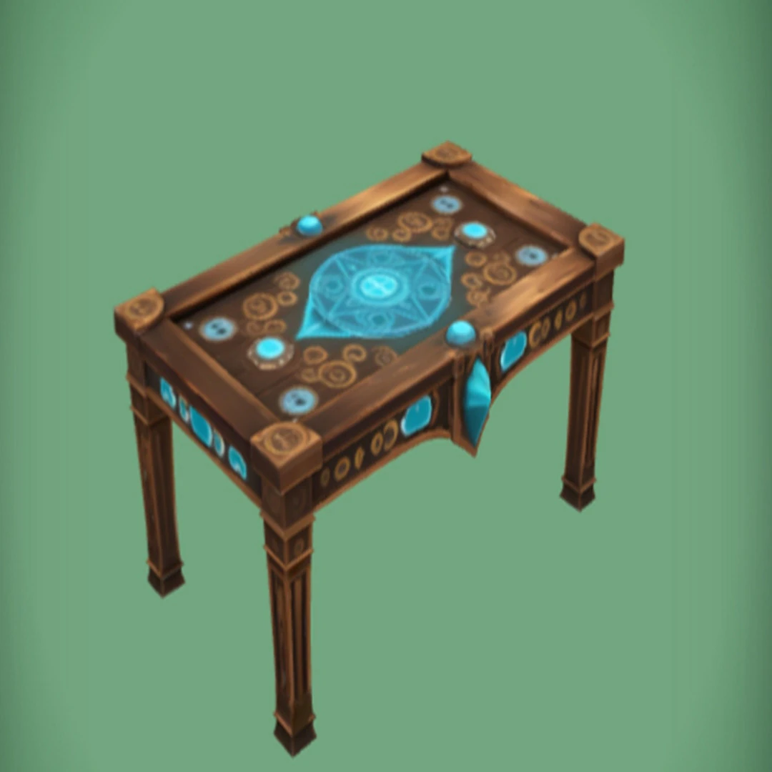 Magical glowing table 3D Model .c4d .max .obj .3ds .fbx .stl .blend 