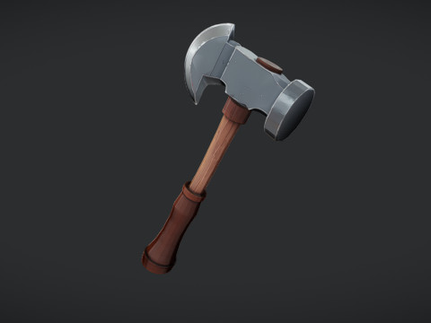 Cartoonish hammer tool Modelo 3D