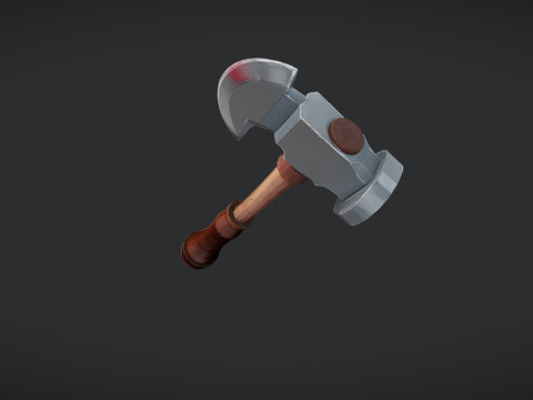 Cartoonish hammer tool Modelo 3D