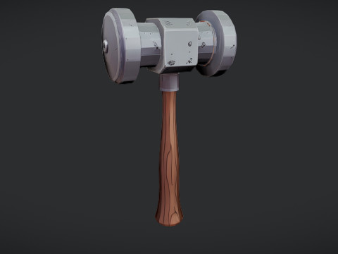 Cartoonstyle hammer 3D Model