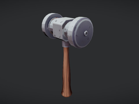 Cartoonstyle hammer Model 3D