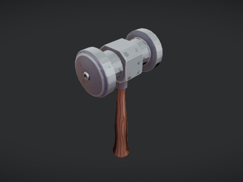 Cartoonstyle hammer Model 3D