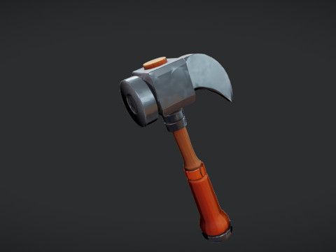 Cartoon-style hammer tool Modelo 3D
