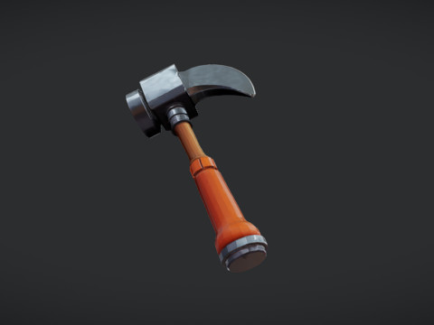 Cartoon-style hammer tool Modelo 3D