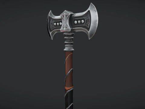 Hacha de batalla decorativa Modelo 3D