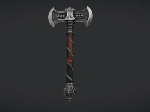 Hacha de batalla decorativa Modelo 3D