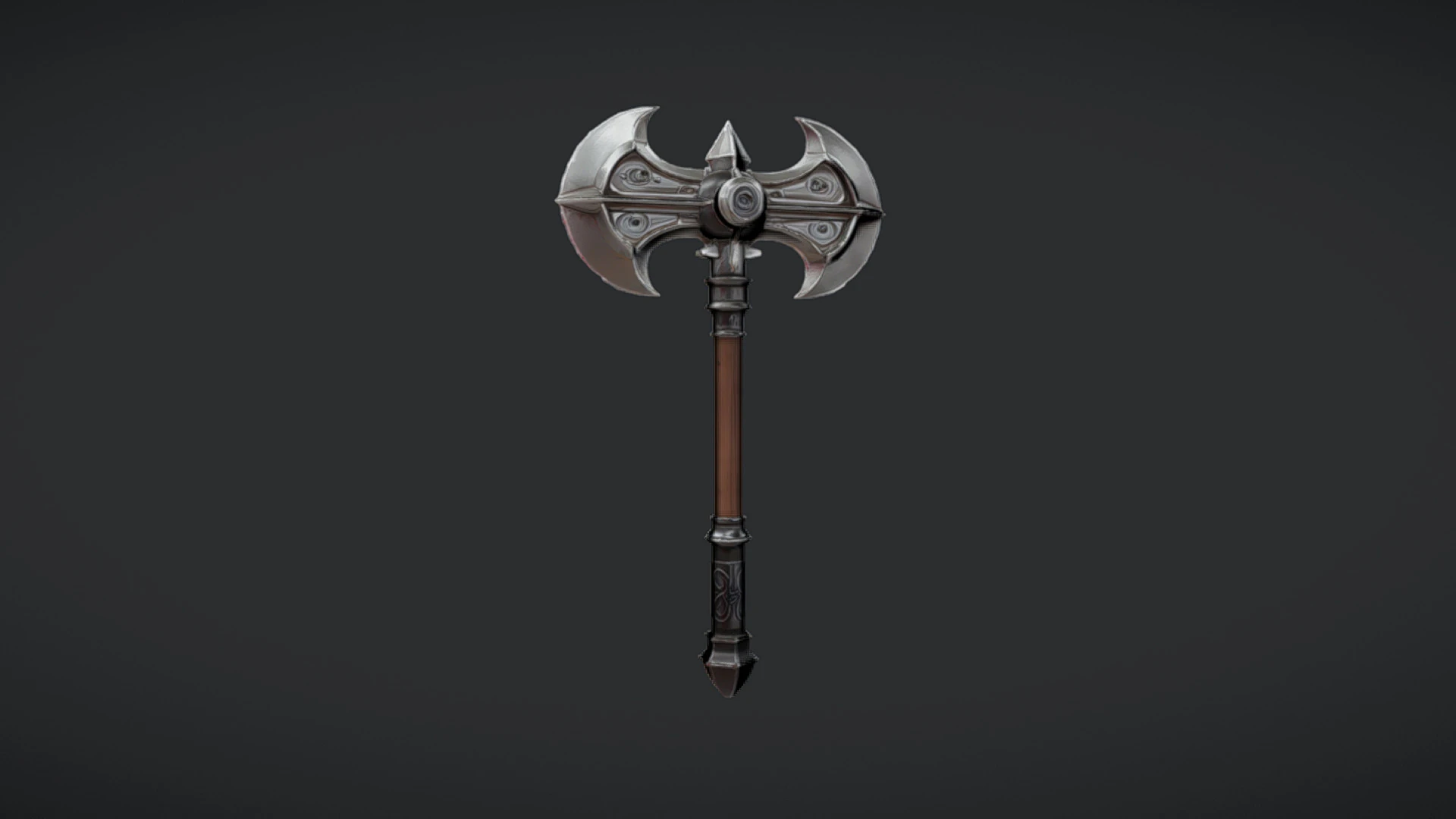Decorative double-headed axe 3D Model .c4d .max .obj .3ds .fbx .stl .blend 
