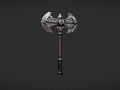 Decorative double-headed axe Modello 3D