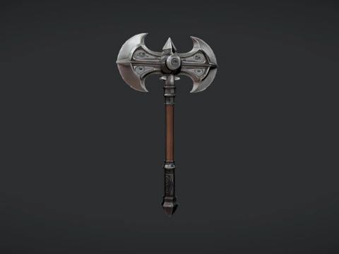 Hacha decorativa de dos puntas Modelo 3D