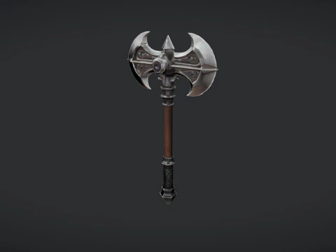 Decorative double-headed axe 3D Model