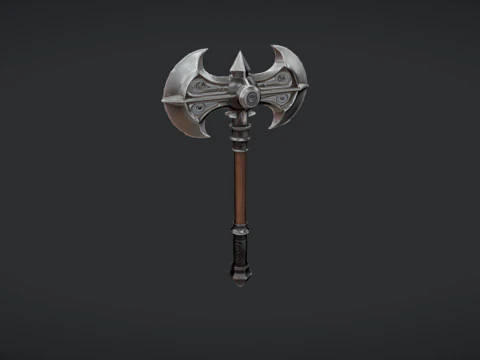 Decorative double-headed axe 3D Model