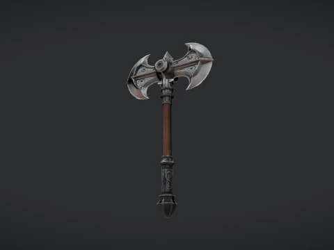 Decorative double-headed axe 3D Model