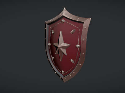 Decorative medieval shield 3D-Modell