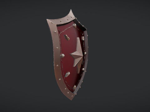 Decorative medieval shield 3D-Modell