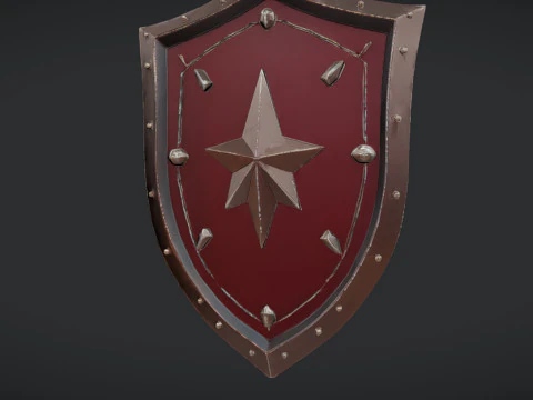 Decorative medieval shield 3D Model