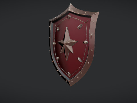 Decorative medieval shield 3D-Modell