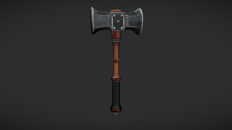 Double-headed hammer 3D मॉडल .c4d .max .obj .3ds .fbx .stl .blend 