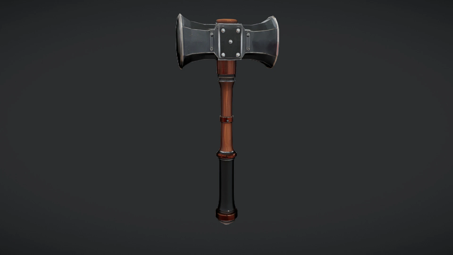 Double-headed hammer 3D Model .c4d .max .obj .3ds .fbx .stl .blend 