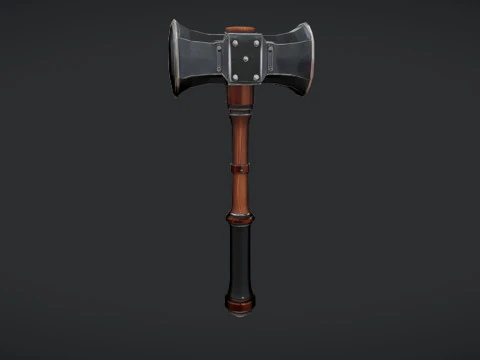 &Ccedil;ift başlı &ccedil;eki&ccedil; 3D Model