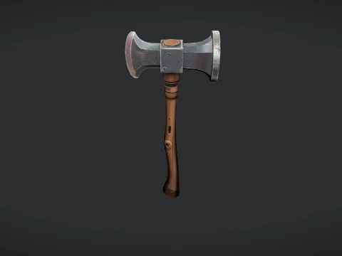 &Ccedil;ift başlı savaş baltası 2 3D Model