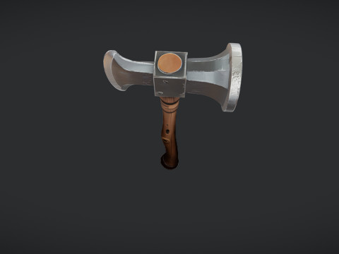 Double-headed battle axe 2 3D-Modell