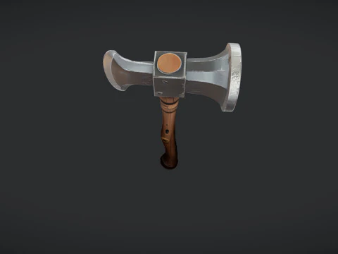 &Ccedil;ift başlı savaş baltası 2 3D Model