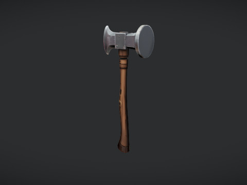 Double-headed battle axe 2 3D-Modell