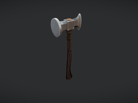Double-headed battle axe 2 3D-Modell