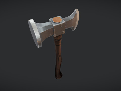 Double-headed battle axe 2 3D-Modell