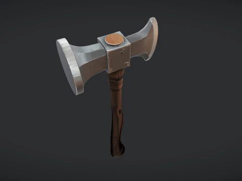 &Ccedil;ift başlı savaş baltası 2 3D Model