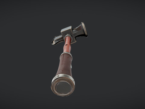 Medieval-style battle axe 3D Model