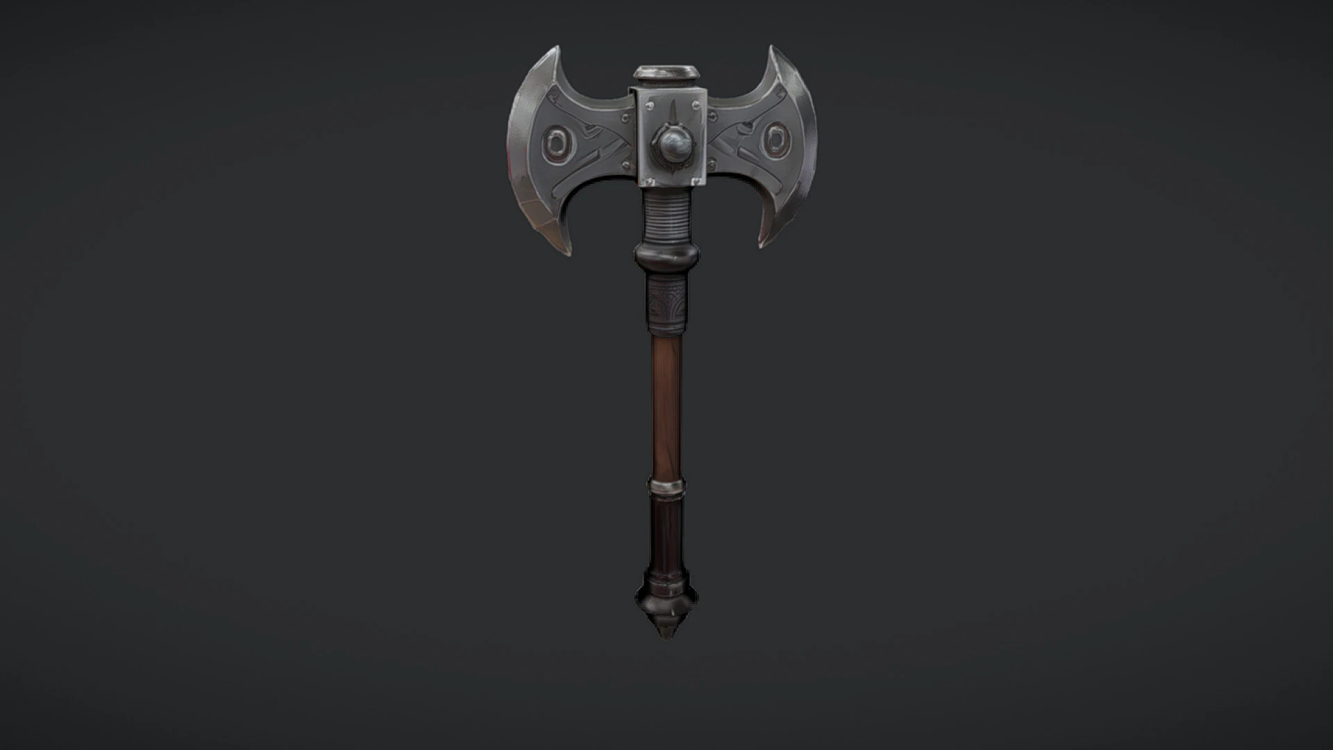 Ascia bipenne decorata Modello 3D .c4d .max .obj .3ds .fbx .stl .blend 