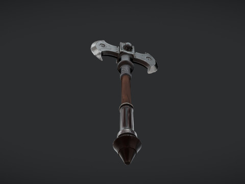 Ornate double-headed axe 3D Model